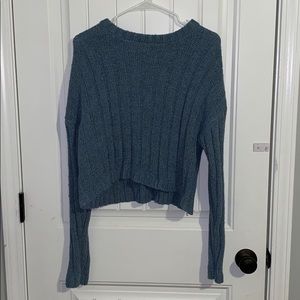 Blue knit sweater